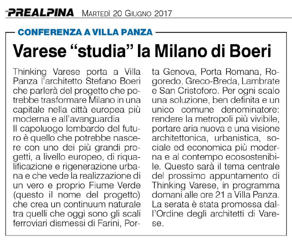 LA PREALPINA VARESE “STUDY” BOERI’S MILAN Stefano Boeri Architetti LA PREALPINA VARESE “STUDY” BOERI’S MILAN Stefano Boeri Architetti