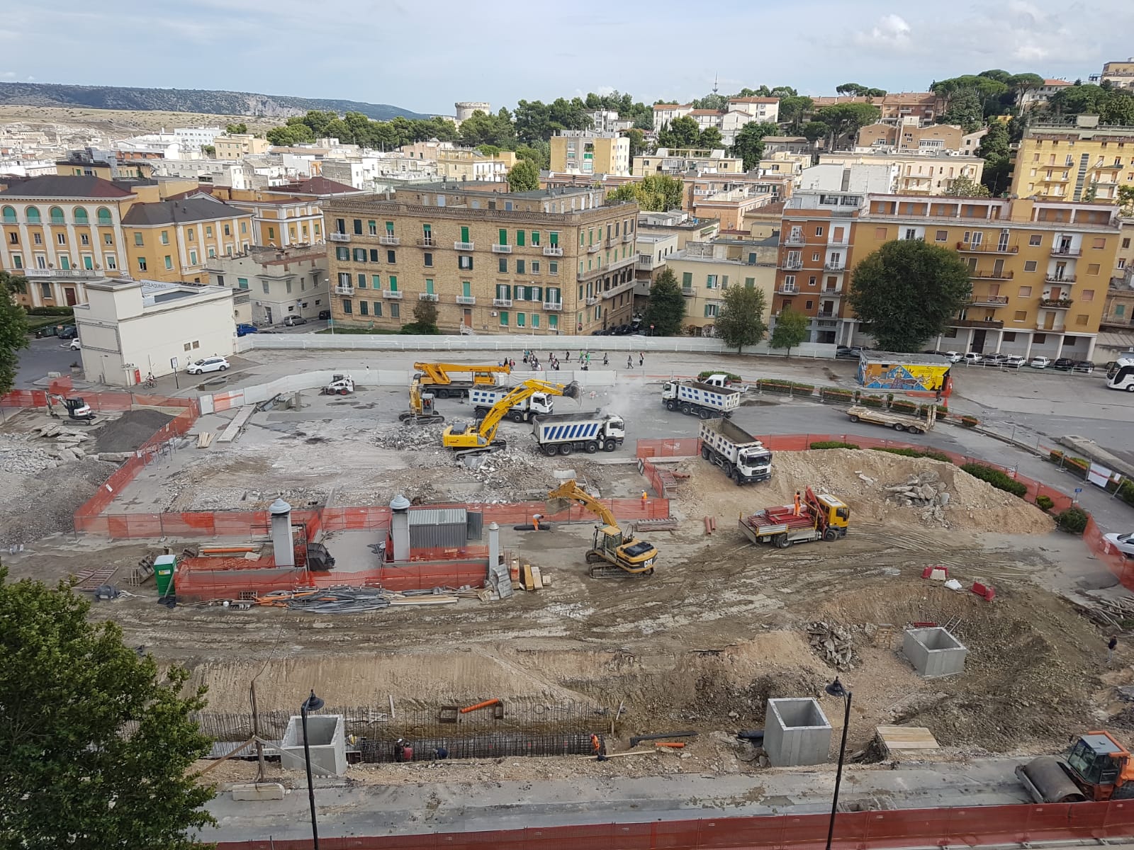 MATERA Centrale_Aggiornamento cantiere 6 agosto_bird view