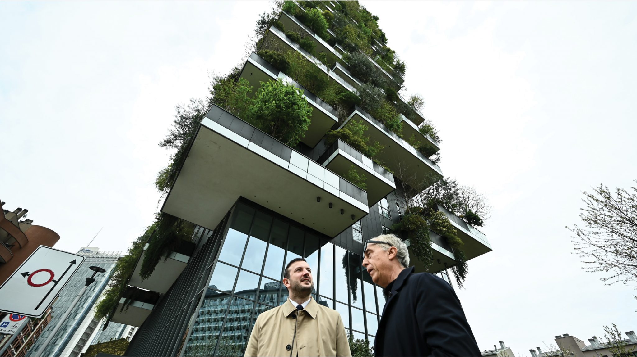 Sinkevičius e Boeri al Bosco Verticale 1