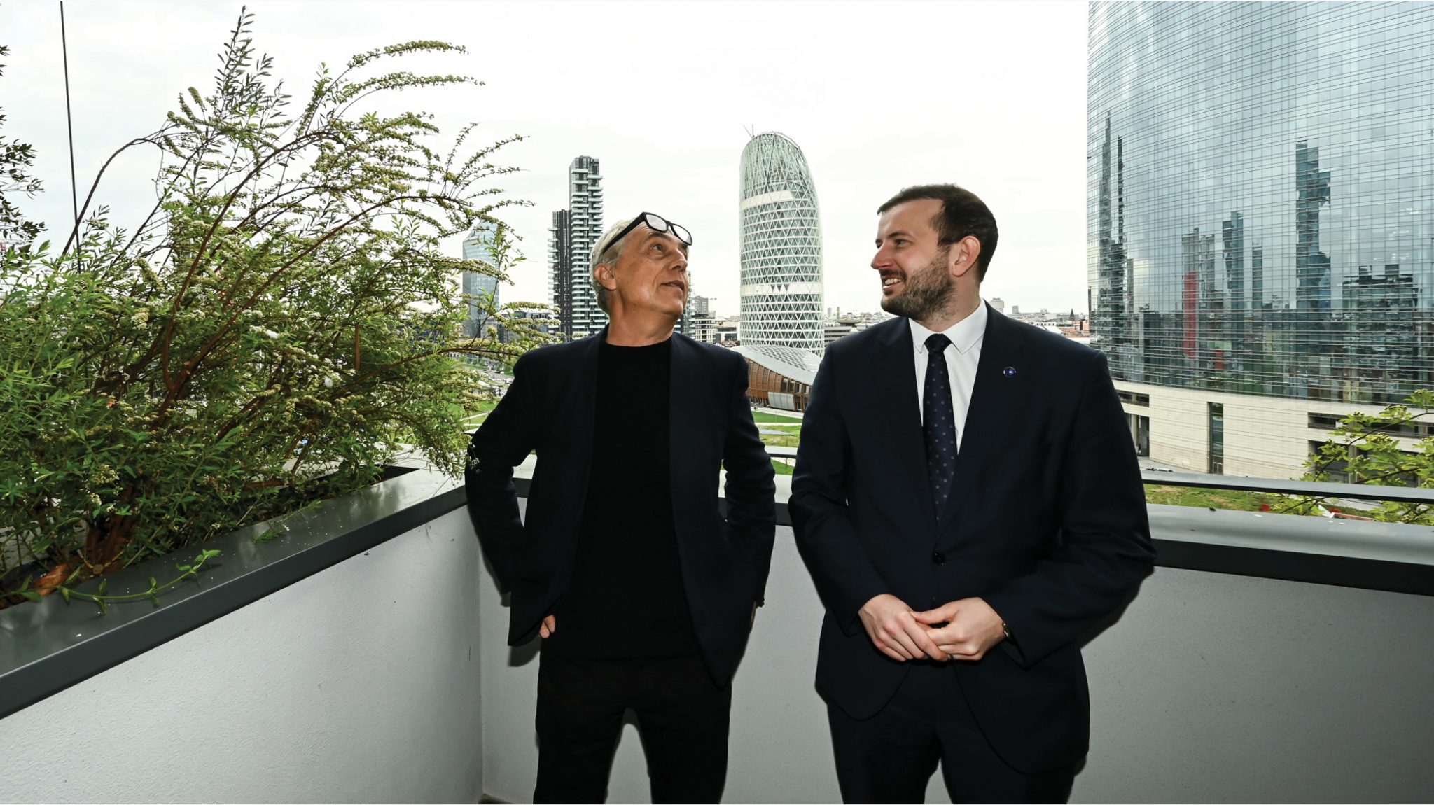 Sinkevičius e Boeri al Bosco Verticale 3