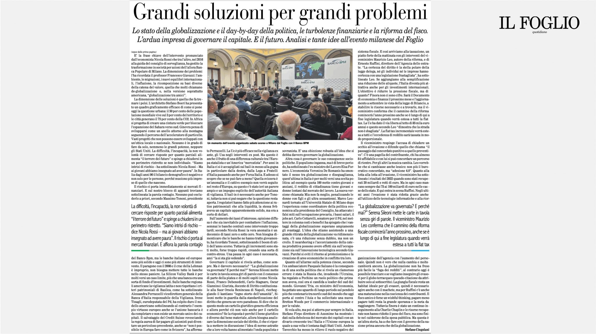 Stefano Boeri sul Foglio