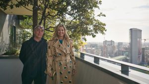 Regina dei Paesi Bassi al Bosco Verticale con Stefano. Boeri