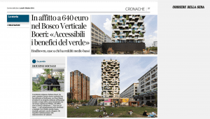 Trudo Vertical Forest su Il Corriere della Sera