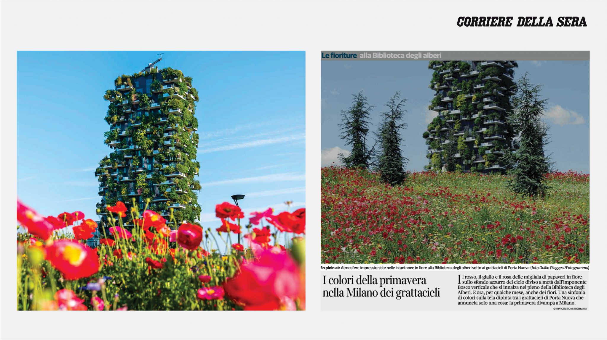 Il Bosco Verticale ne Il Corriere della Sera Milano