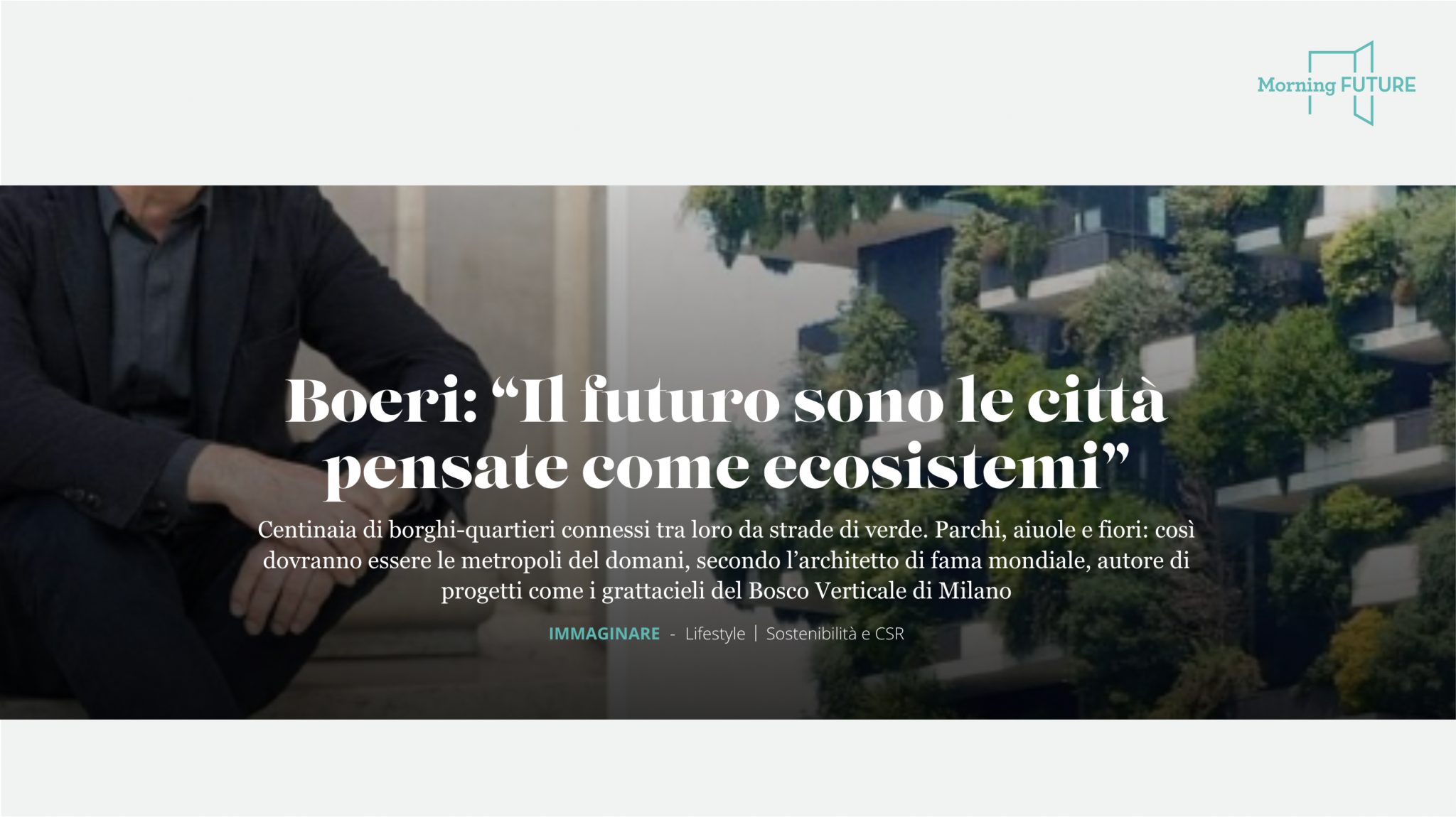 Intervista a Stefano Boeri su Morning Future