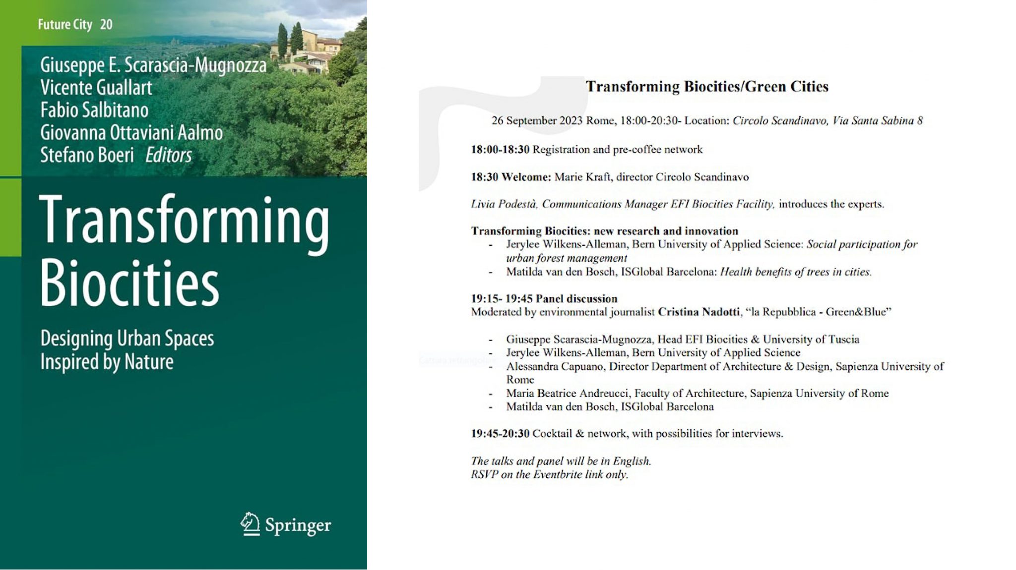 Transforming Biocities presentazione libro