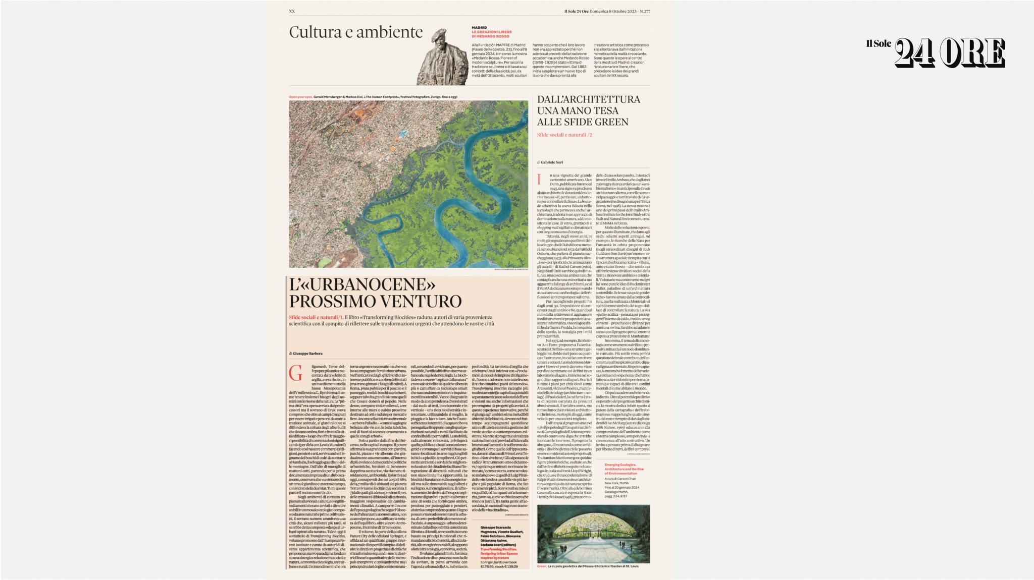 Transforming biocities su Il sole 24 ore