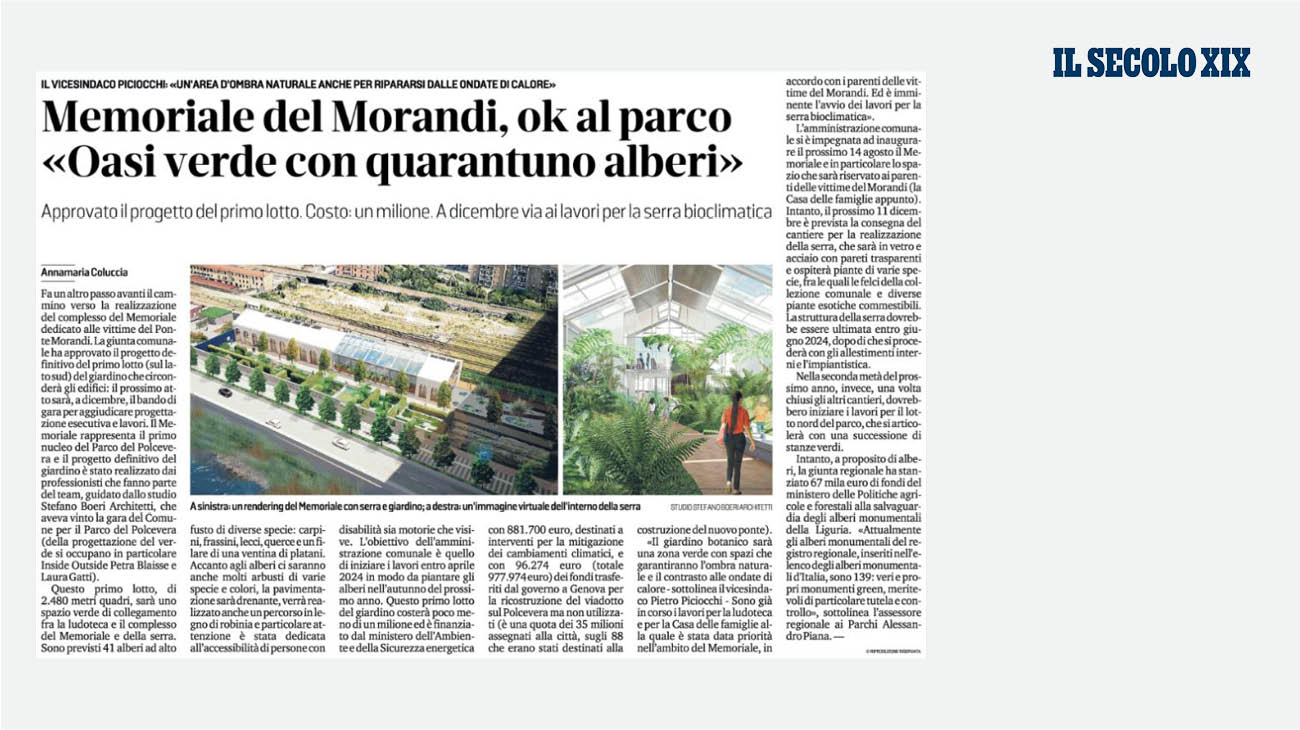 progetto definitivo memoriale morandi