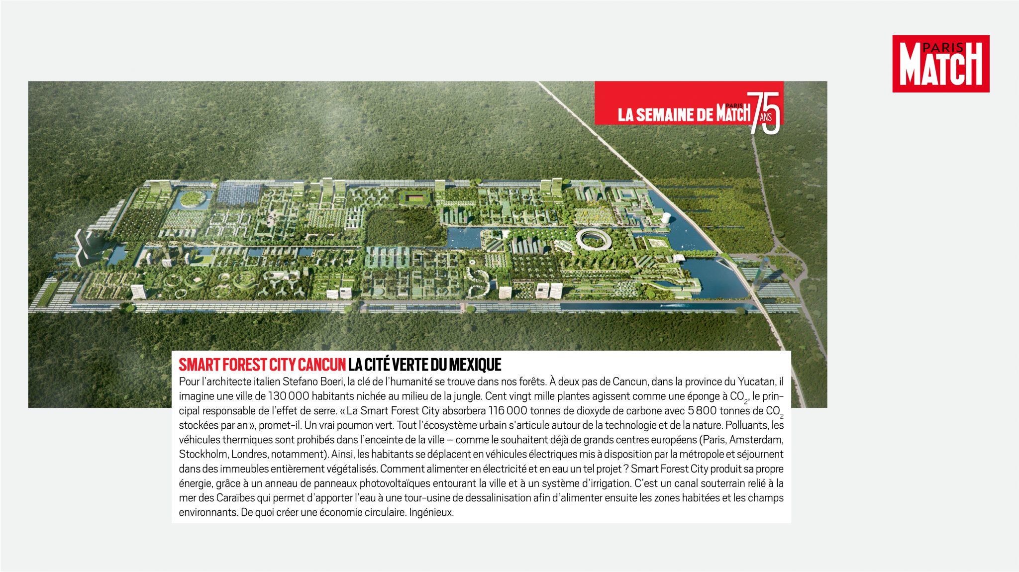 Smart Forest City Cancun in Paris Match