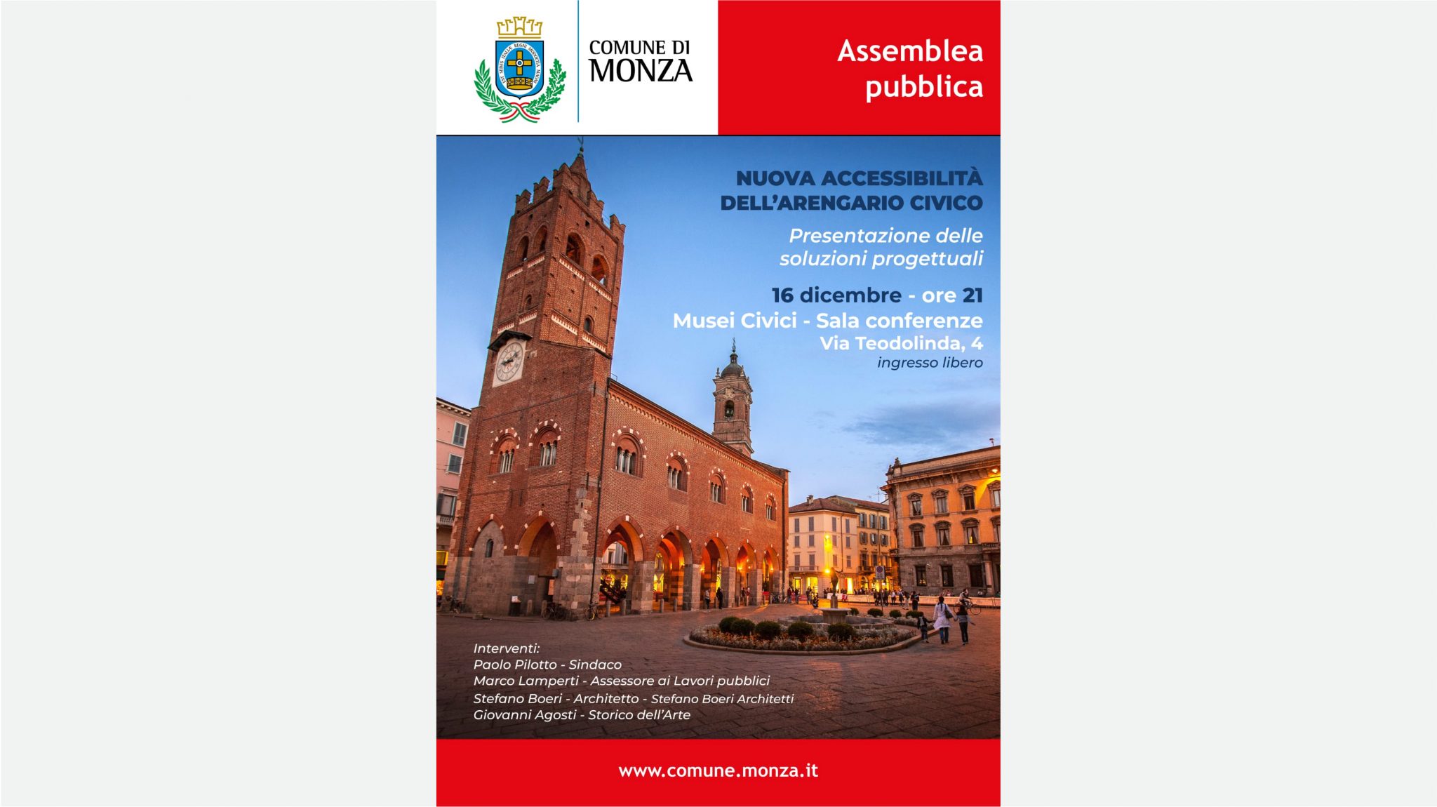 Assemblea pubblica Arengario Monza